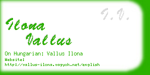 ilona vallus business card